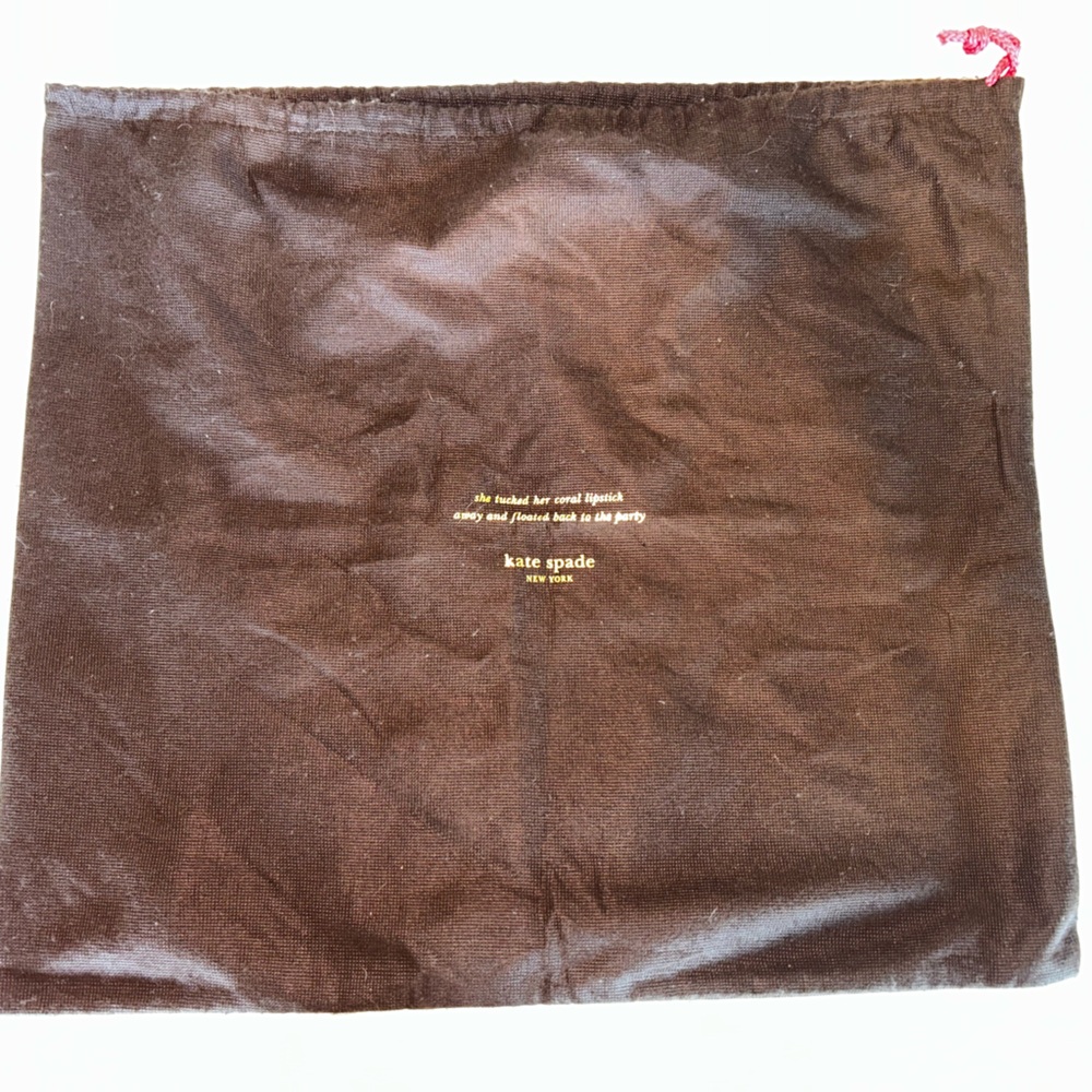 Kate Spade Chocolate Brown Bag with Pink Accent